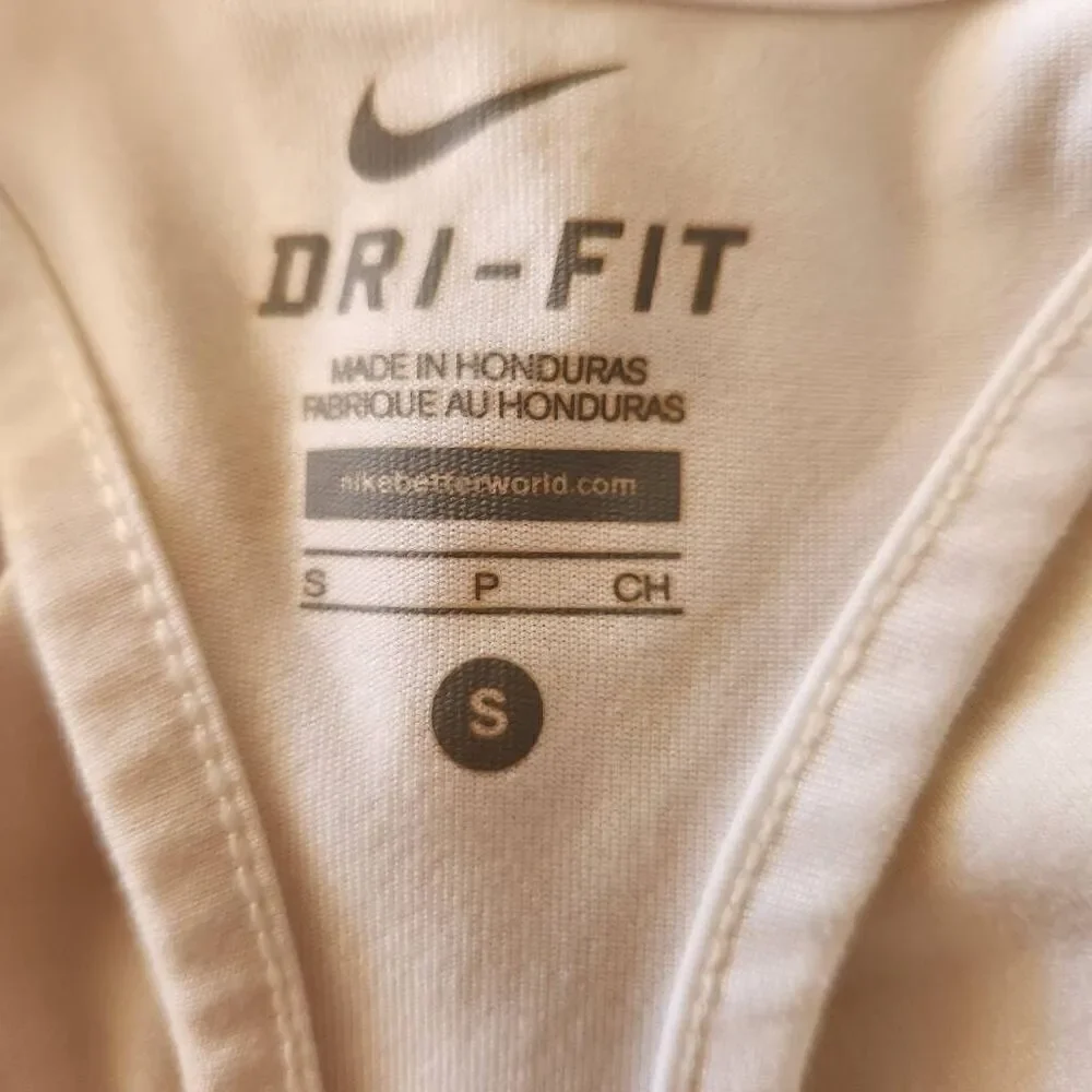 Nike dri-fit white racerback athletic sporty tank top